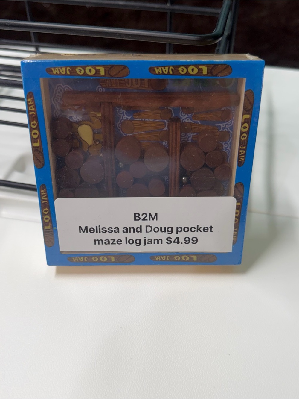 Melissa & Doug Pocket Mazes Log Jam - Orange & Blue Box